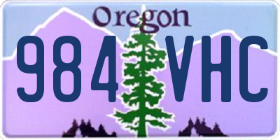 OR license plate 984VHC