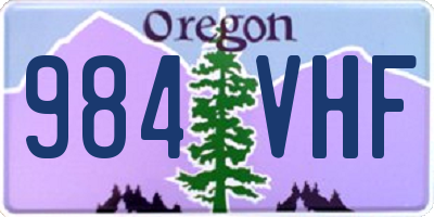 OR license plate 984VHF