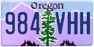 OR license plate 984VHH
