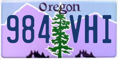 OR license plate 984VHI
