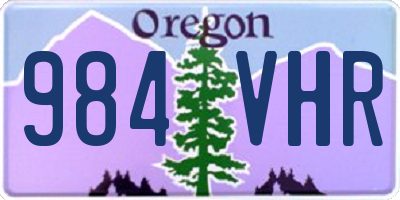 OR license plate 984VHR