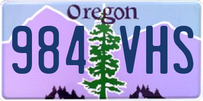OR license plate 984VHS