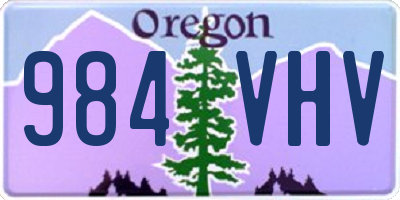 OR license plate 984VHV
