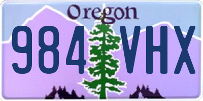 OR license plate 984VHX