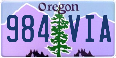 OR license plate 984VIA