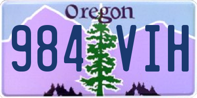 OR license plate 984VIH