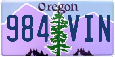 OR license plate 984VIN