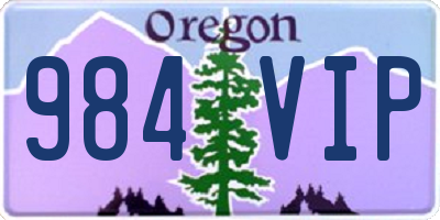 OR license plate 984VIP