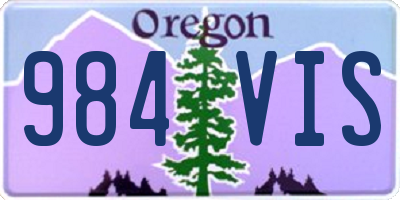 OR license plate 984VIS