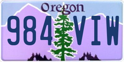 OR license plate 984VIW