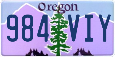 OR license plate 984VIY
