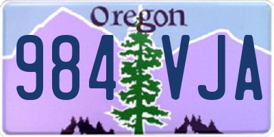 OR license plate 984VJA