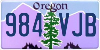 OR license plate 984VJB