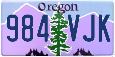 OR license plate 984VJK