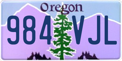 OR license plate 984VJL