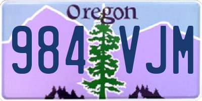 OR license plate 984VJM