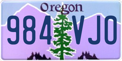 OR license plate 984VJO