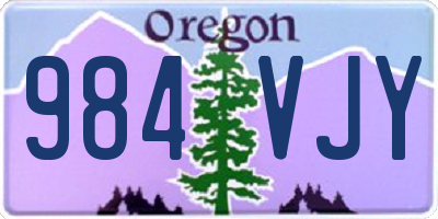 OR license plate 984VJY