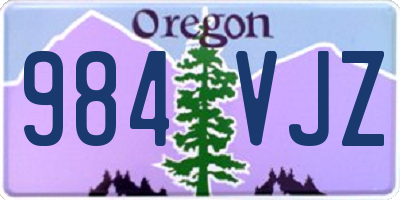 OR license plate 984VJZ