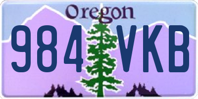 OR license plate 984VKB