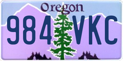 OR license plate 984VKC