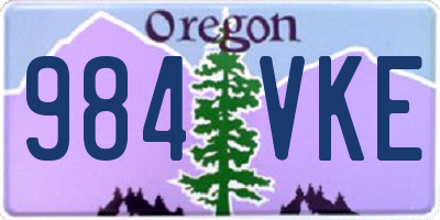 OR license plate 984VKE