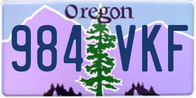 OR license plate 984VKF