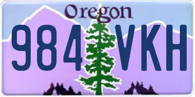 OR license plate 984VKH