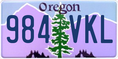 OR license plate 984VKL