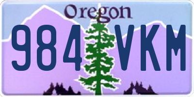 OR license plate 984VKM