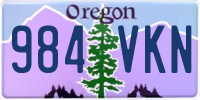 OR license plate 984VKN