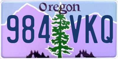 OR license plate 984VKQ