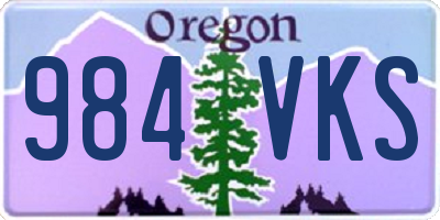 OR license plate 984VKS