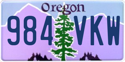 OR license plate 984VKW