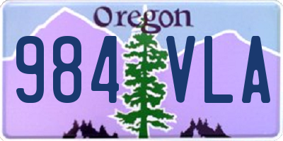OR license plate 984VLA