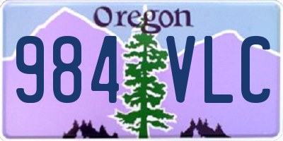 OR license plate 984VLC