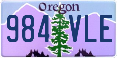 OR license plate 984VLE
