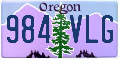 OR license plate 984VLG
