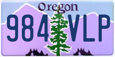 OR license plate 984VLP