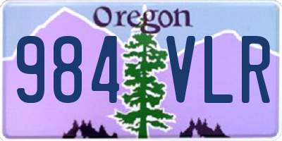 OR license plate 984VLR