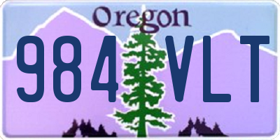 OR license plate 984VLT