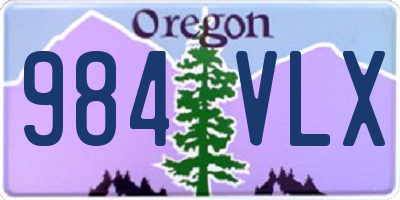OR license plate 984VLX
