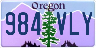 OR license plate 984VLY
