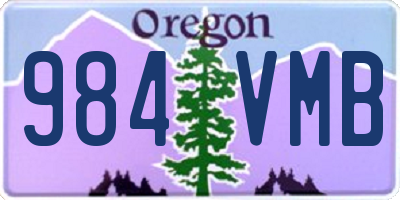 OR license plate 984VMB