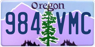 OR license plate 984VMC