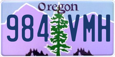 OR license plate 984VMH