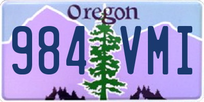 OR license plate 984VMI