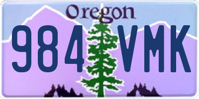 OR license plate 984VMK