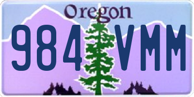 OR license plate 984VMM