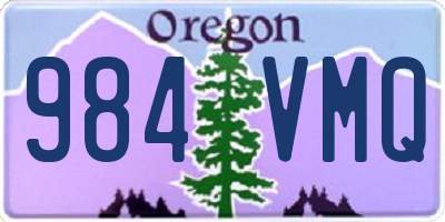 OR license plate 984VMQ